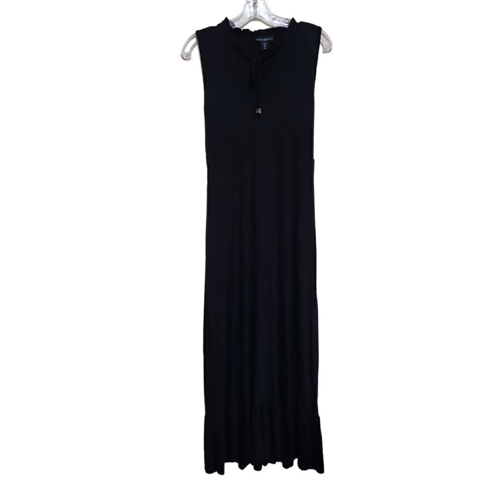 Cynthia Rowley Black Sleeveless Maxi Belted  Dress Sz Small NWT